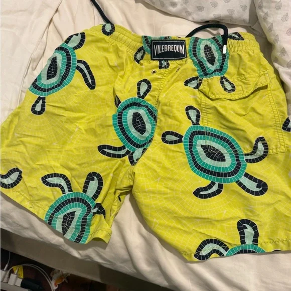 Vilebrequin Men's Moorea Mosaic Turtles Swim Trunk size large - Picture 4 of 6